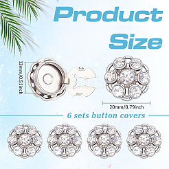 6Pcs Zinc Alloy Cufflinks&nbsp;BUTT-ME0001-36B
