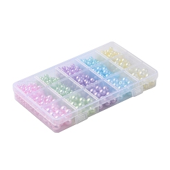 605Pcs 15 Style Spray Painted ABS Plastic Imitation Pearl Beads&nbsp;OACR-YW0001-34