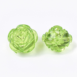 透明なアクリルシャンクボタン  花  ミックスカラー  24x25x20.5mm  穴：2.5mm  約85個/500g&nbsp;TACR-S133-130