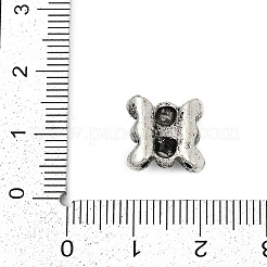 合金ラインストーンビーズ  ラックめっき  花  アンティークシルバー  ミックスカラー  11.5x12x4.5mm  穴：1mm&nbsp;FIND-A049-04AS