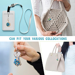 8pcs 8 style Cute Cartoon  Moon/Star/Planet Alloy Enamel Mobile Straps Lanyards&nbsp;HJEW-DR0001-01