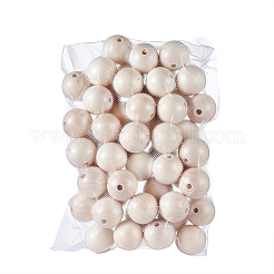 Round Unfinished Wood Beads&nbsp;WOOD-TA0001-07-LF