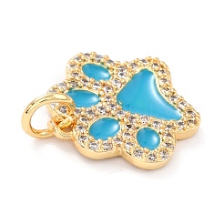 Real 18K Gold Plated Brass Micro Pave Cubic Zirconia Charms&nbsp;ZIRC-L100-085G-04