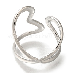 304 Stainless Steel Cuff Rings&nbsp;RJEW-Z074-21P