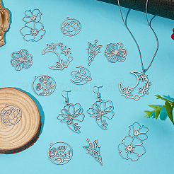 16Pcs 8 Styles 201 Stainless Steel Pendants&nbsp;STAS-HS0001-85