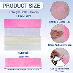 3 Rolls 3 Colors Polyester Fabric&nbsp;AJEW-TA0002-65B-02