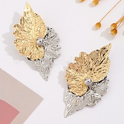 Two Tone Alloy Stud Earrings for Women&nbsp;WG2F915-02