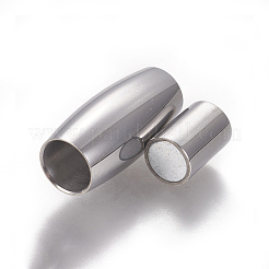 Tarnish Resistant 304 Stainless Steel Magnetic Clasps with Glue-in Ends&nbsp;STAS-F212-022P