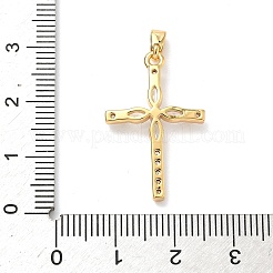 Brass Micro Pave Cubic Zirconia Pendants&nbsp;KK-A281-26E-G