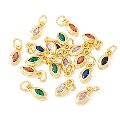 20Pcs Brass Micro Pave Cubic Zirconia Pendants&nbsp;KK-TA0002-24