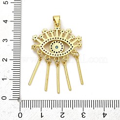 Brass Micro Pave Cubic Zirconia Pendants&nbsp;KK-S503-04G
