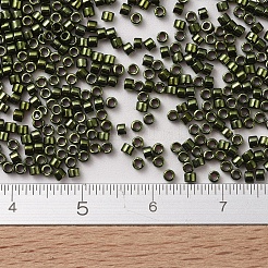 MIYUKIデリカビーズ小  シリンダー  日本製シードビーズ  15/0  （dbs0011)メタリックオリーブ  1.1x1.3mm  穴：0.7mm  約175000個/袋  50 G /袋&nbsp;SEED-X0054-DBS0011