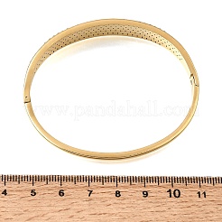 304 Stainless Steel Crystal Rhinestone Hinged Cuff Bangles for Women&nbsp;SA-CBAF851-02G