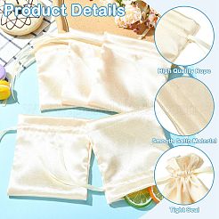 Satin Cloth Drawstring Pouches with Flower&nbsp;ST-CJ0048-001B