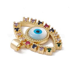 Brass Micro Pave Colorful Cubic Zirconia Pendants&nbsp;KK-G439-64G