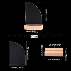 Transparent Acrylic Place Card & Wood Card Holder Set&nbsp;ODIS-WH0038-62
