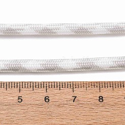 ポリコットン製の編み込みコード（芯入り）  ラウンド  靴ひも用  キーホルダーストラップ  ロープブレスレットの作り方  ホワイト  5mm  約90~100ヤード/バンドル&nbsp;OCOR-NH0002-01-22