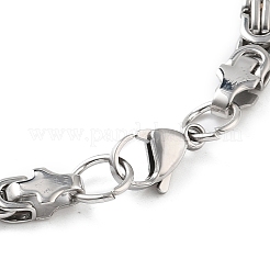 PVD Vacuum Plating 201 Stainless Steel Byzantine Chains Necklace & Bracelets Set&nbsp;SJEW-G083-20GP