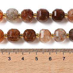 Natural Black Gold Rutilated Quartz Beads Strands&nbsp;GG-CBABD99-03B