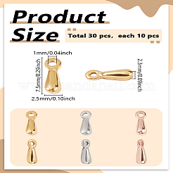 30Pcs 3 Colors Ion Plating(IP) 304 Stainless Steel Charms&nbsp;STAS-LP0003-44