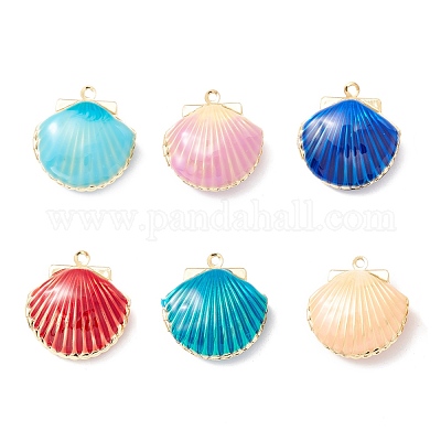 Rack Plating Brass Enamel Locket Pendants&nbsp;KK-B053-08G-1
