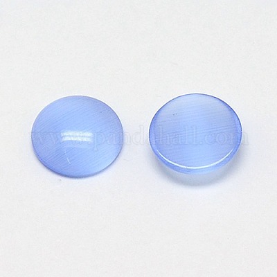 キャッツアイカボション  半円  コーンフラワーブルー  10x2~3mm&nbsp;CE-J002-10mm-07-1