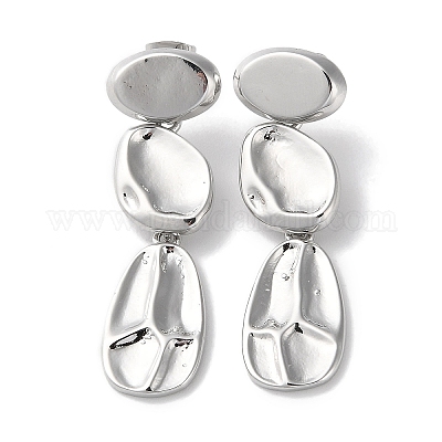 Rack Plating Brass Dangle Stud Earring&nbsp;EJEW-H099-02P-1