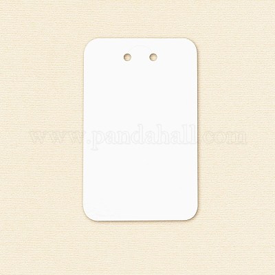 紙キーホルダーディスプレイカード  長方形  ホワイト  12x7.5cm&nbsp;PW-WG18293-02-1