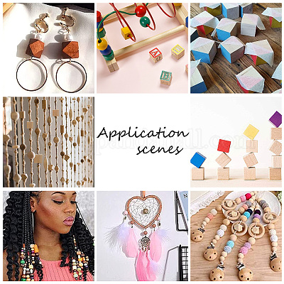 Wholesale 96Pcs 12 Style Dyed Wood Beads