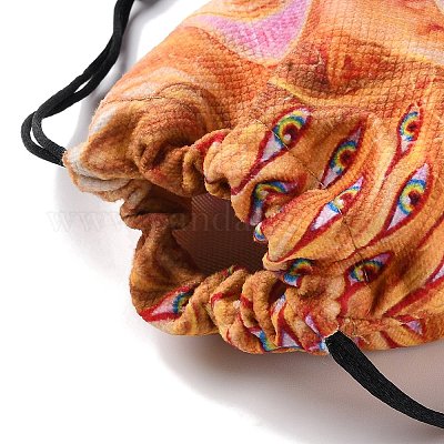 Printed Velvet with Linen Storage Bags&nbsp;AJEW-D058-01C-1