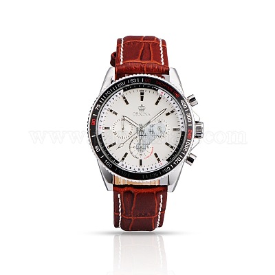Wholesale Stainless Steel Leather Wrist Watch