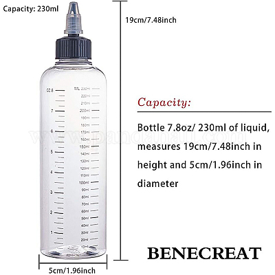 プラスチック製の空のボトル  透明  19cm  容量：230ミリリットル  8個/セット&nbsp;TOOL-BC0008-24-1