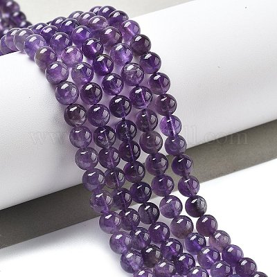Natural Amethyst Beads Strand&nbsp;GSR6mmC062-2-1
