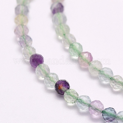 Natural Fluorite Beads Strands&nbsp;G-F509-38-3mm-1