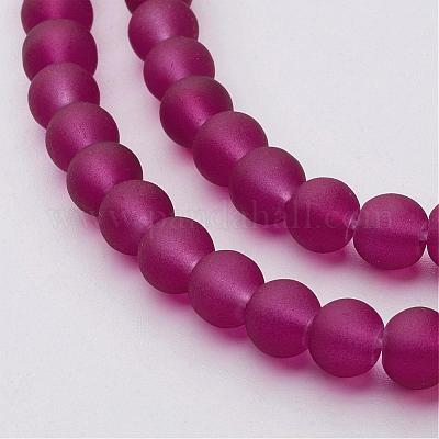 Baking Paint Transparent Glass Bead Strands&nbsp;X-GLAA-S031-6mm-39-1