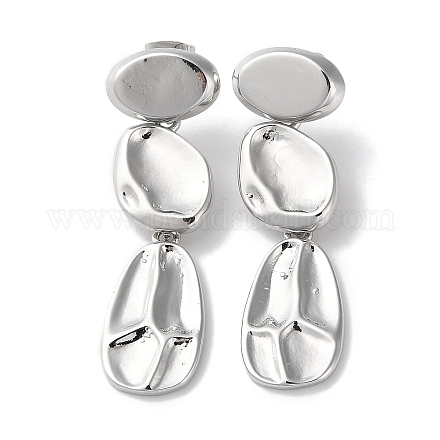 Rack Plating Brass Dangle Stud Earring EJEW-H099-02P-1