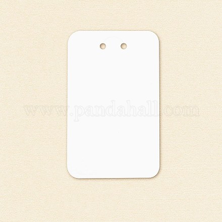 紙キーホルダーディスプレイカード  長方形  ホワイト  12x7.5cm&nbsp;PW-WG18293-02-1