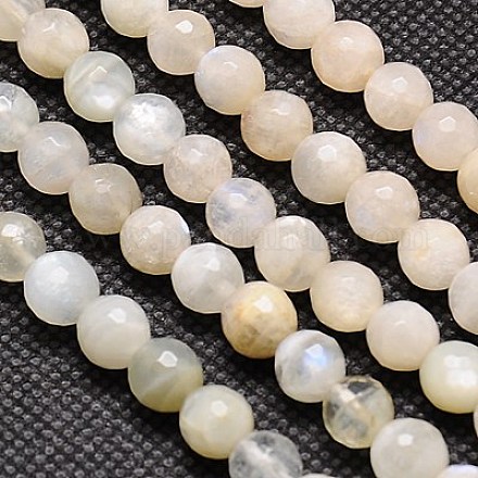 Natural White Moonstone Beads Strands&nbsp;X-G-G549-6mm-01-1