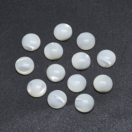 シェルカボション  フラットラウンド  8x2~3mm&nbsp;X-SSHEL-P015-61-8mm-1