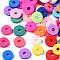 Handmade Polymer Clay Beads, Disc/Flat Round, Heishi Beads, Mixed Color, 6x1mm, Hole: 2mm, about 23500pcs/1000g
