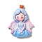 Opaque Resin Decoden Cabochons, Angel, Cornflower Blue, 53x44x10mm