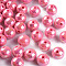 Opaque Acrylic Beads, AB Color Plated, Round, Hot Pink, 12x11mm, Hole: 2.5mm, about 566pcs/500g