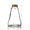 Refillable Glass Empty Bottles, with Wooden Cork, Bear, 8x12.4cm