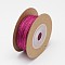 Braided Braided Nylon with Metallic Threads, Medium Violet Red, 1mm, about 14.21 yards(13m)/roll