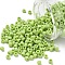 TOHO 6/0 Round Beads, Japanese Seed Beads, (404F) Lime Green Opaque Rainbow Matte, 4mm, Hole: 1.5mm, about 840pcs/50g