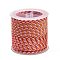 11M Polyester Braided Cord with Cotton Core & Metallic Thread, Tomato, 2.5mm, about 10.0465 Yards(11m)/Roll