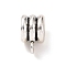 Tibetan Style Alloy Tube Bails, Loop Bails, Hanger Links, Column, Antique Silver, 14x8x10mm, Hole: 2mm, Inner Diameter: 6mm, 219Pcs/500g