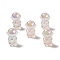 UV Plating Rainbow Iridescent Acrylic Beads, Astronaut, WhiteSmoke, 20x14x13.5mm, Hole: 3.5mm