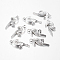 Alloy Pendants, Bird, Antique Silver, Cadmium Free & Lead Free, 25x11x3mm