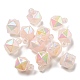 アクリルパーツ  ポリゴン  桃パフ  21x16x16mm  穴：3.6mm&nbsp;OACR-B011-A02-1